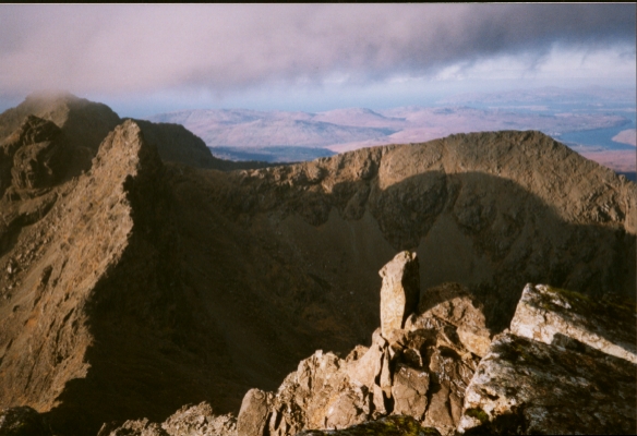 [A narror ridge - Am Bastier from Sgurr nan Gillean]